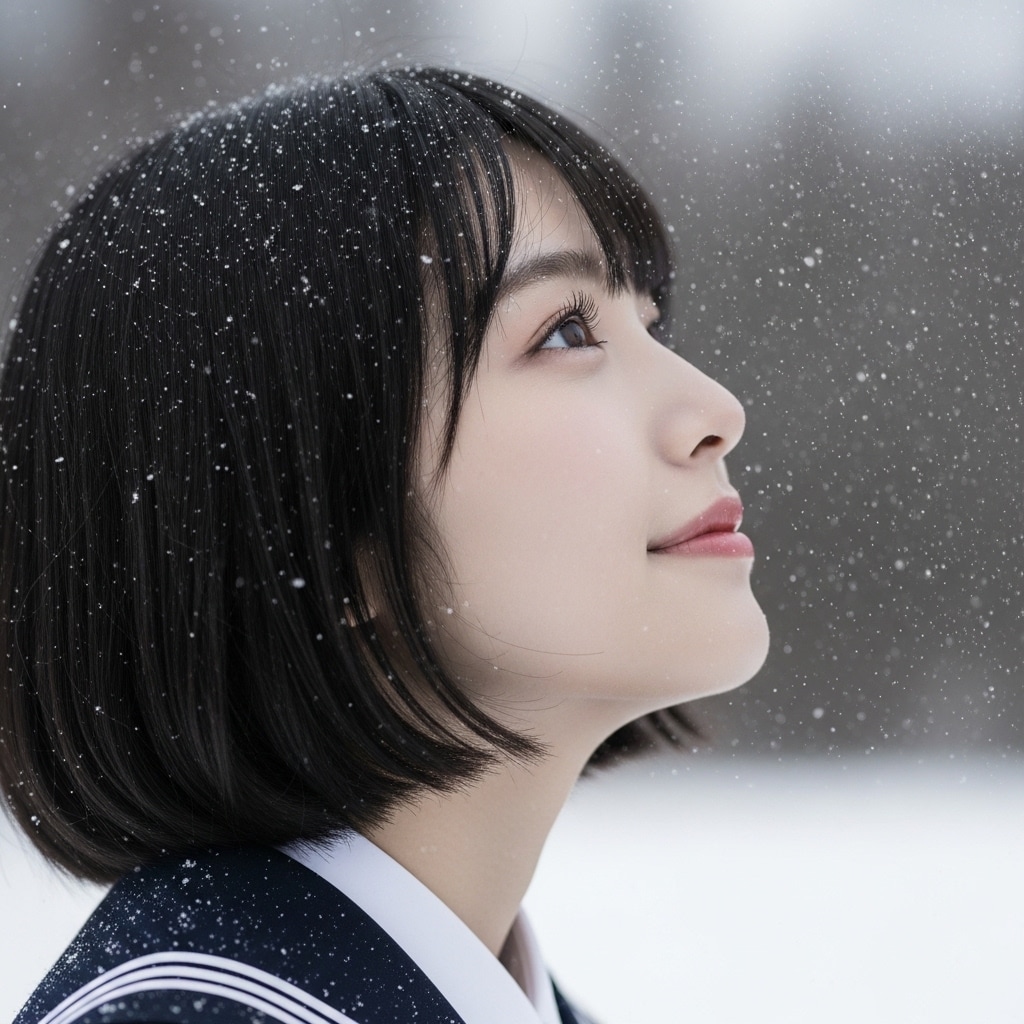 あ、雪だ