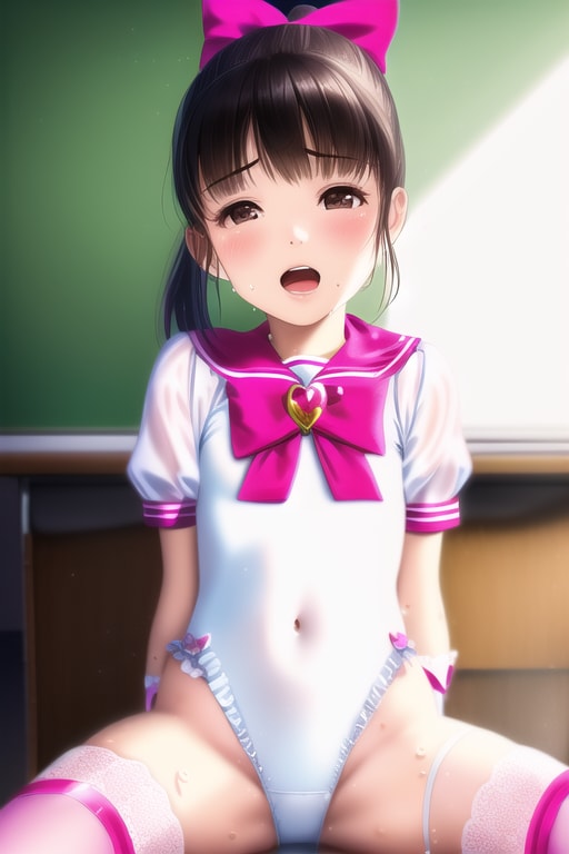そのまま悪戯されちゃうポニテちゃん