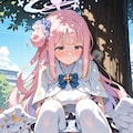 木陰でお漏らし 2枚目
