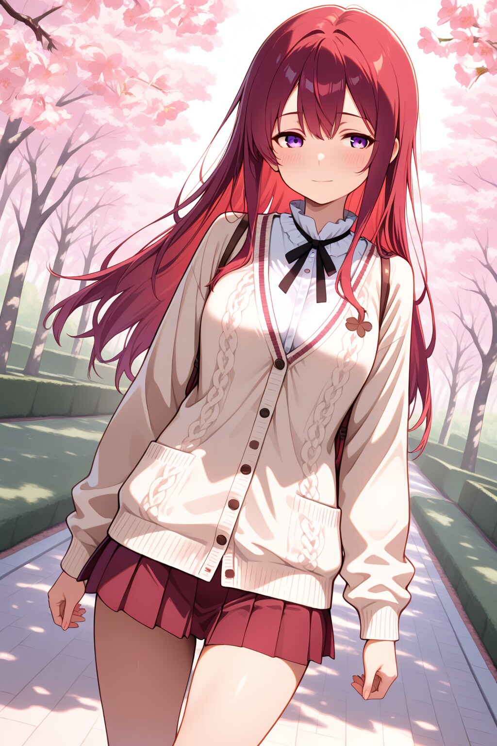 【ＨＡＰＰＹ様版】長身美脚赤髪紫目美少女（春夏秋冬）