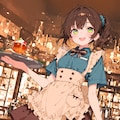 茶髪のウェイトレス少女 2枚目