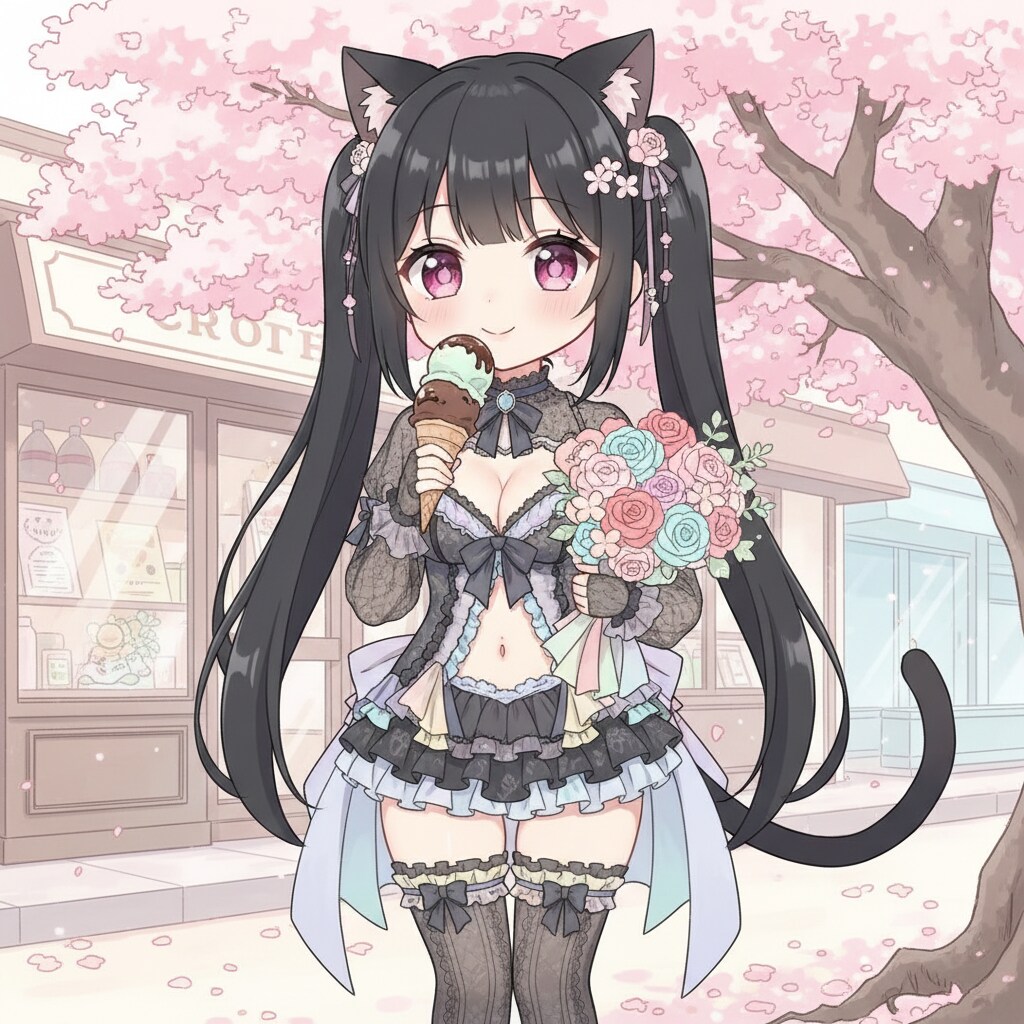 黒ツイにゃん。2月19日 #チョコミントの日