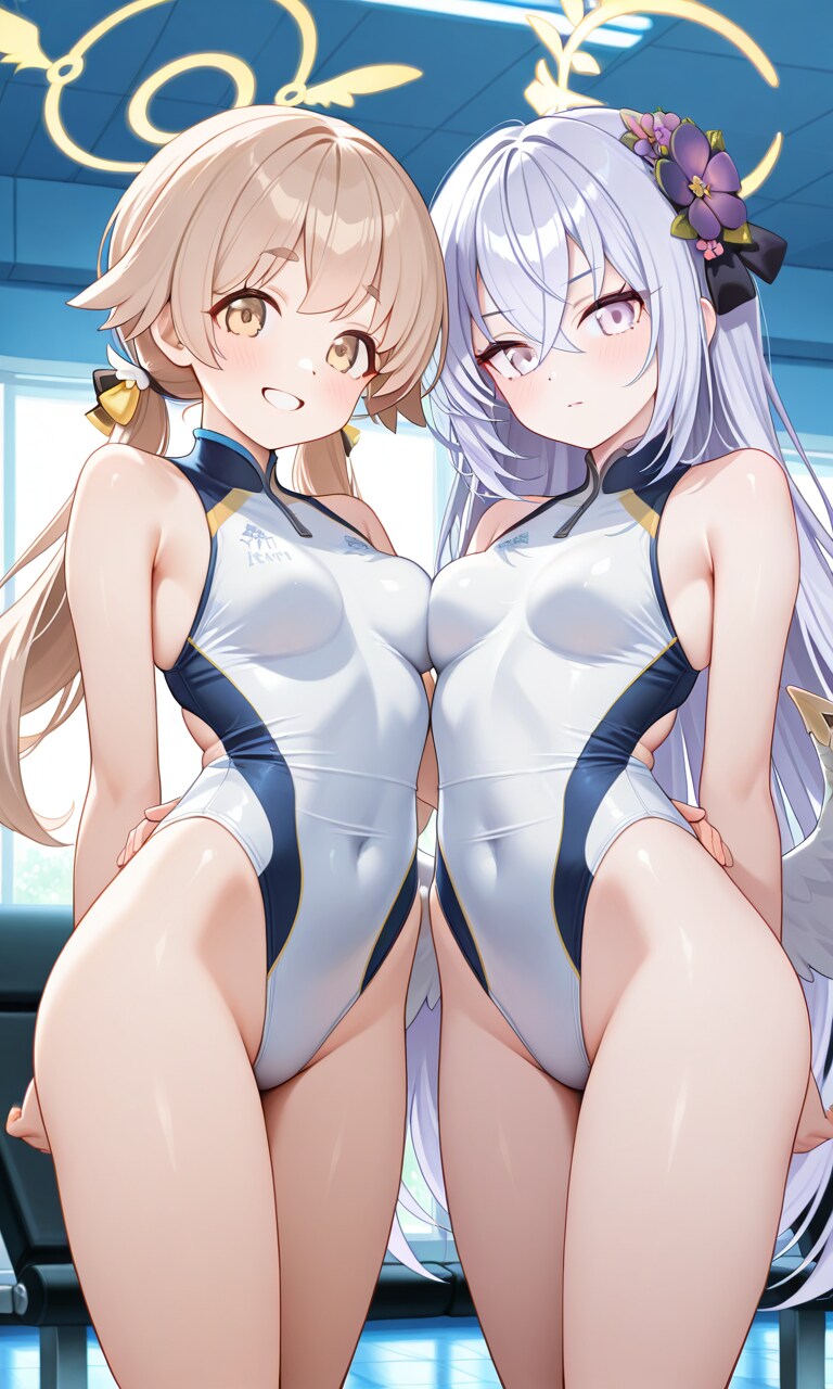 ヒフミとアズサ　レオタード3