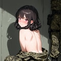 アーミーなトップレスの女の子2 2枚目