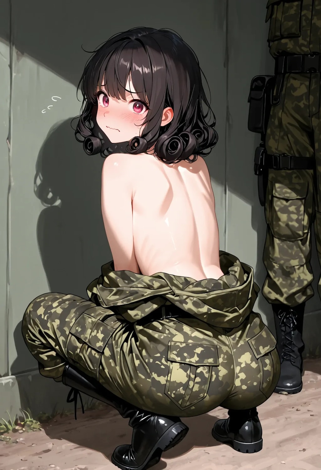 アーミーなトップレスの女の子2