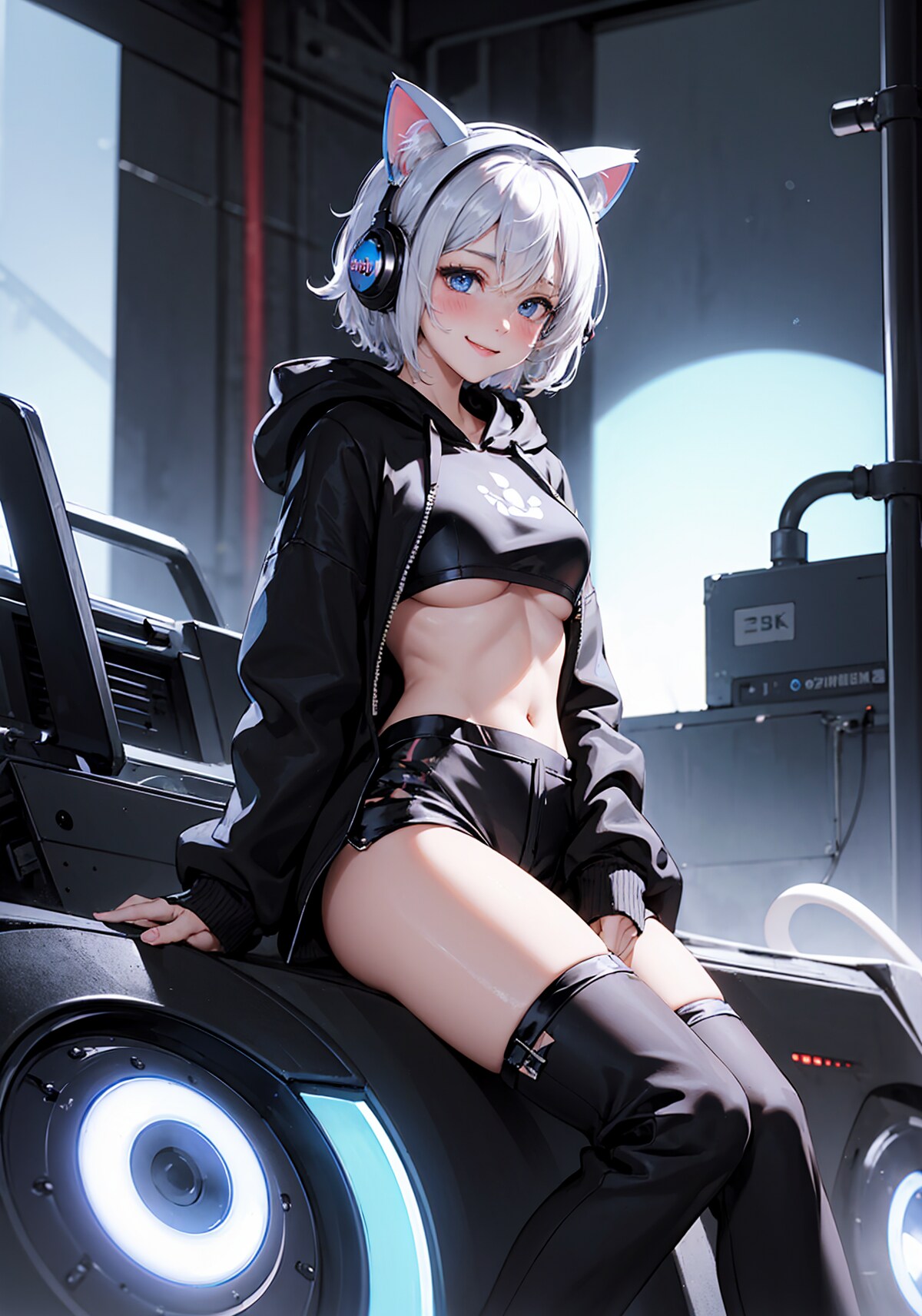 キャット・ナイトディスコ　ネコミミ型ヘッドフォン