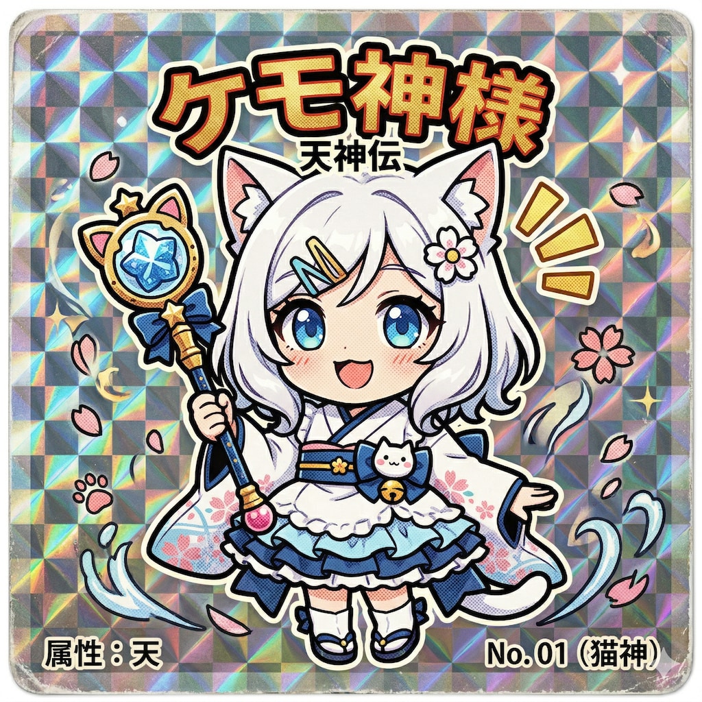 ケモ神様御利益シール