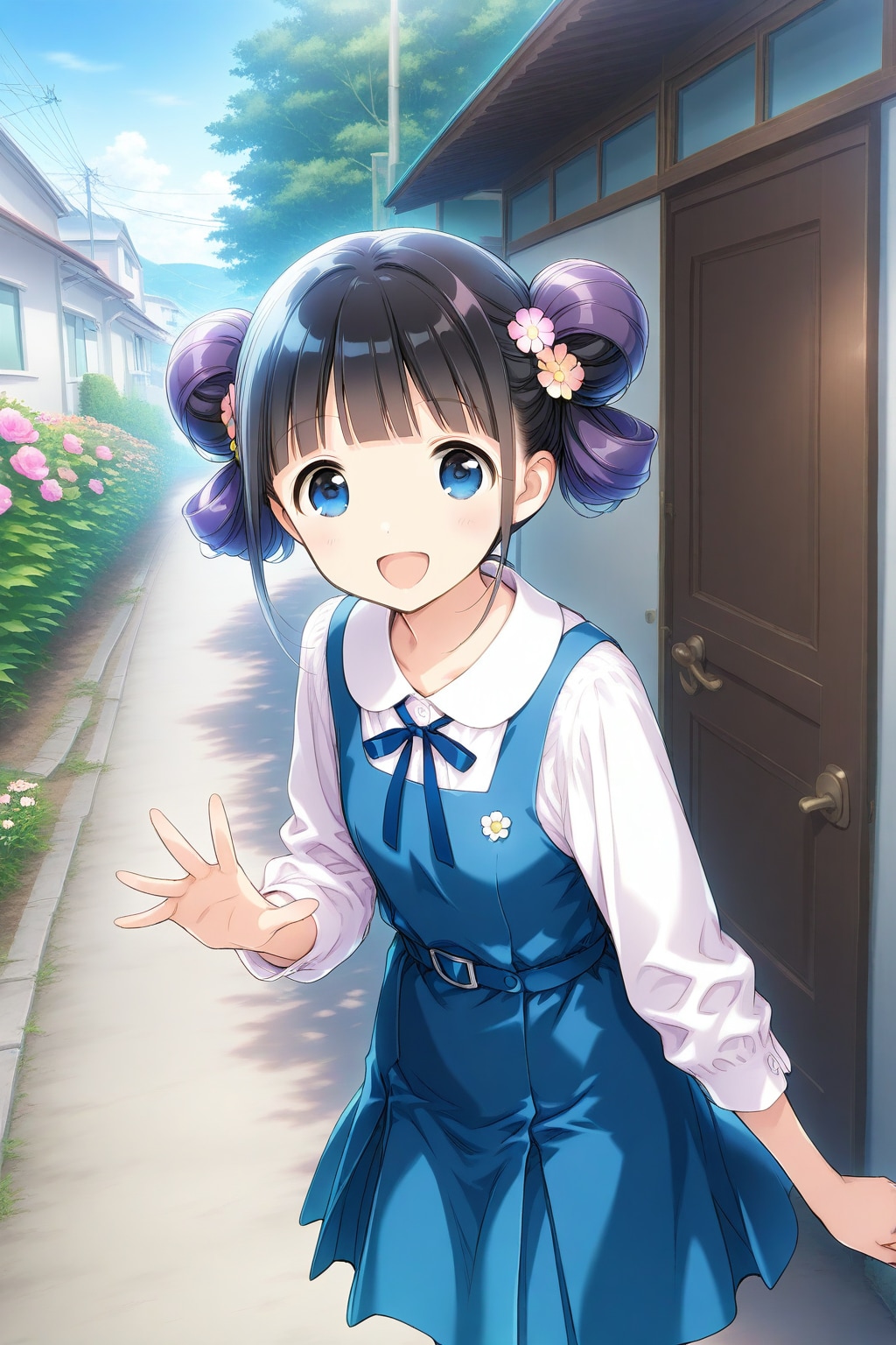 通学のおだんごちゃん🍡✨