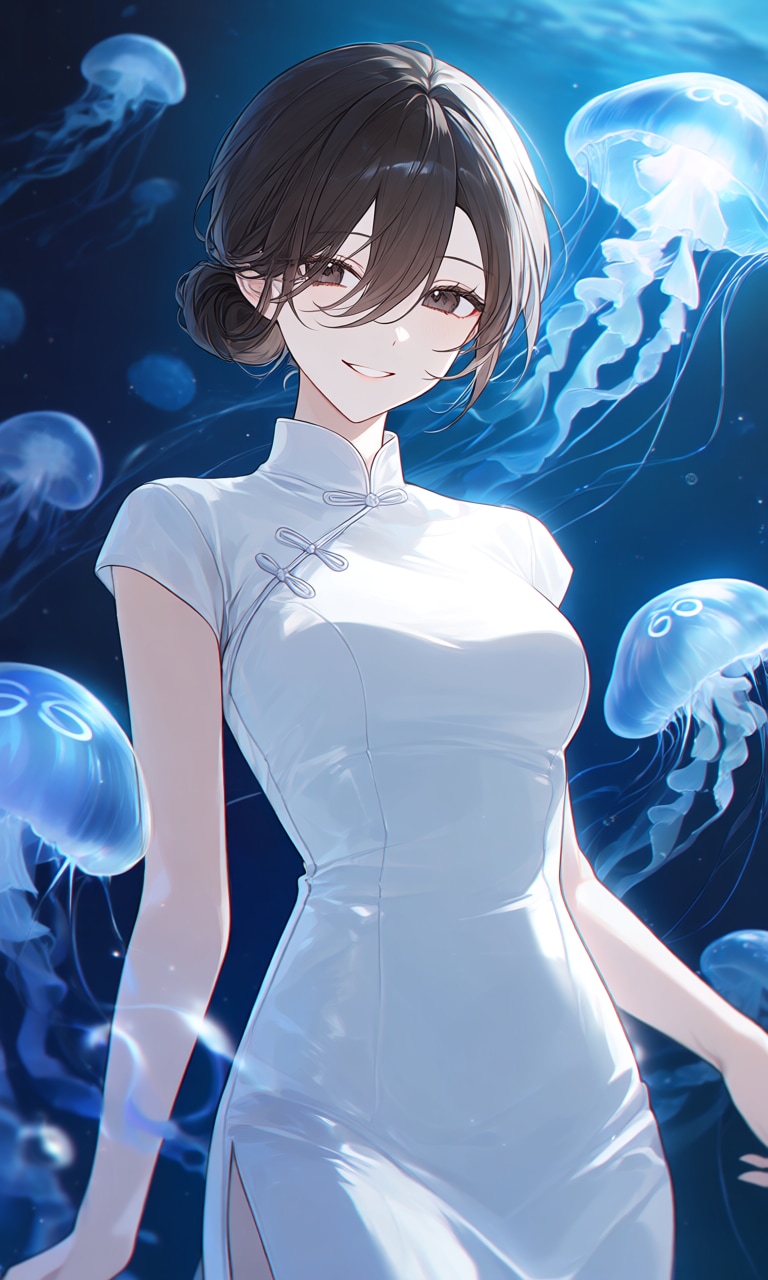 クラゲと灯ちゃん | の人気AIイラスト・グラビア