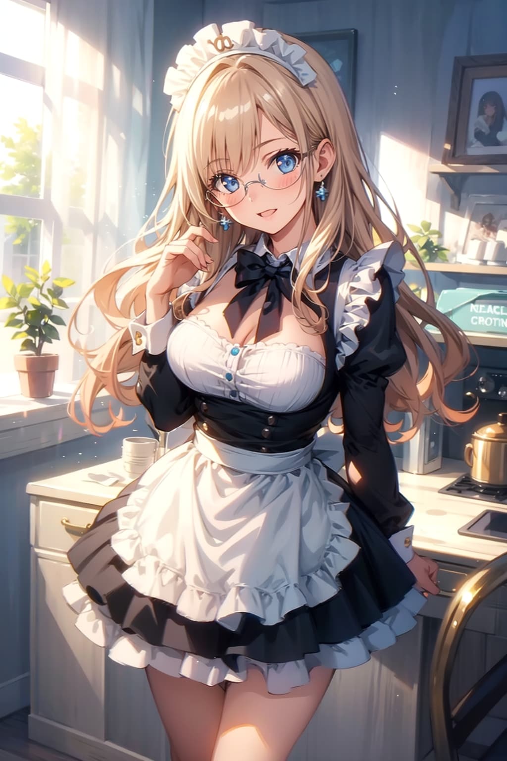 メガネ美少女メイド