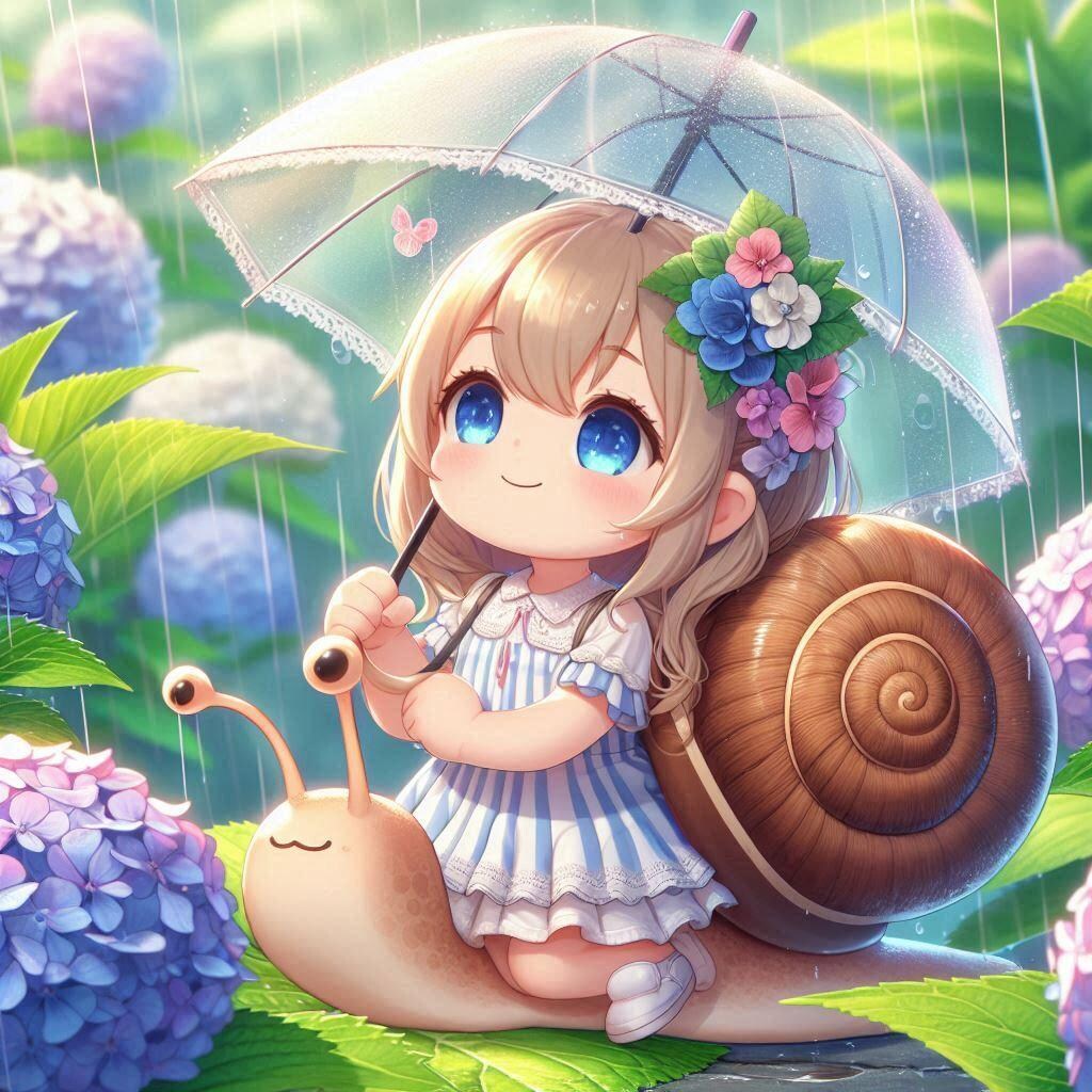 カタツムリだって傘をさしたい‼️