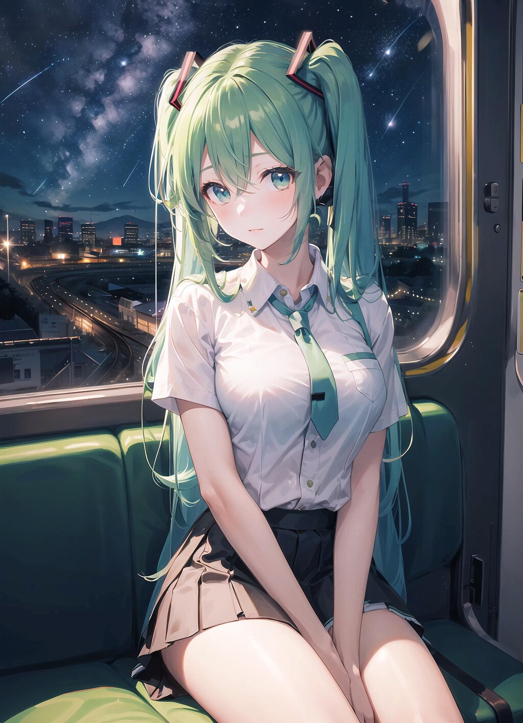 初音ミク 星空電車 初音未來 Miku VOCALOID ツインテール