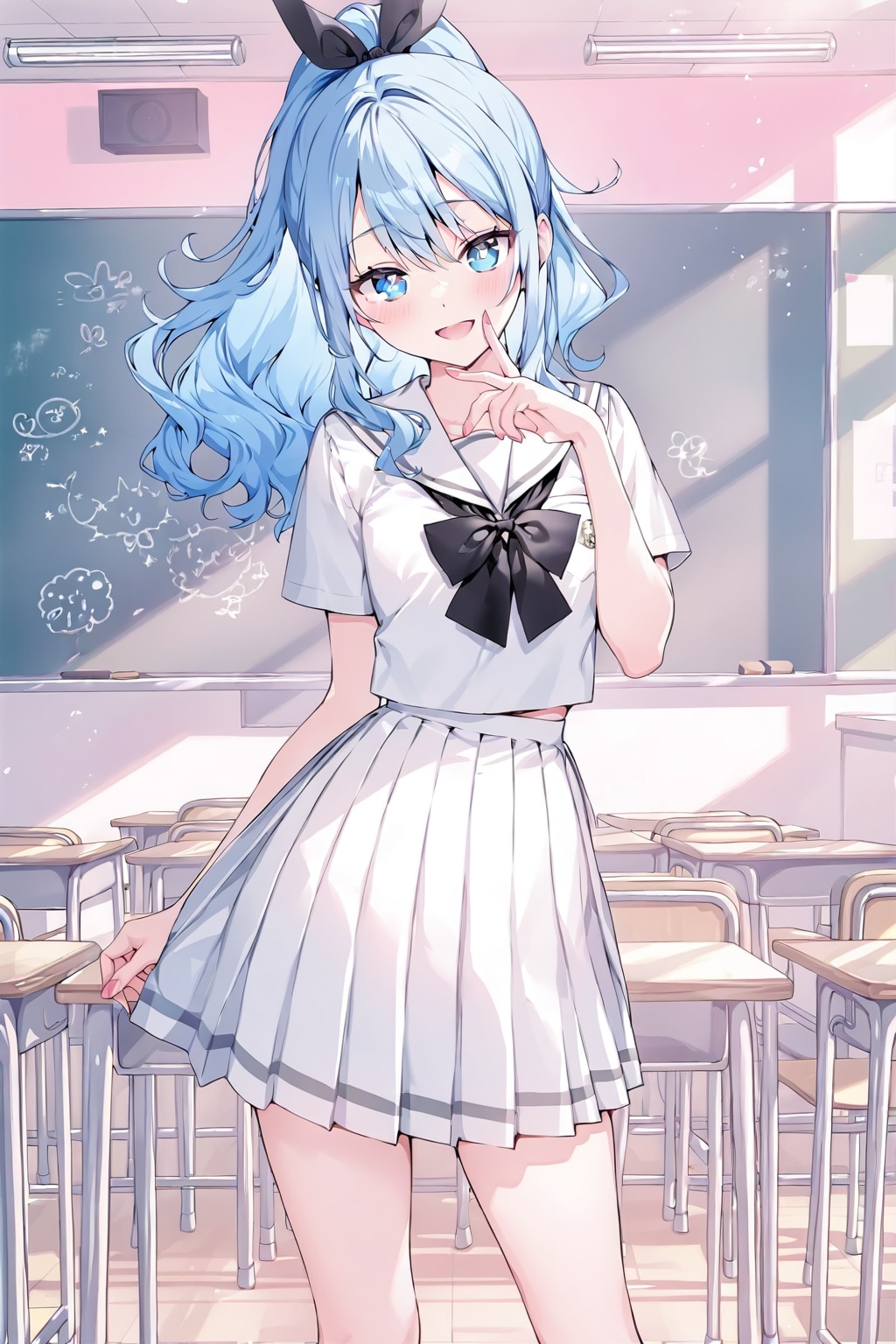 LILAC青髪ちゃんVer | の人気AIイラスト・グラビア