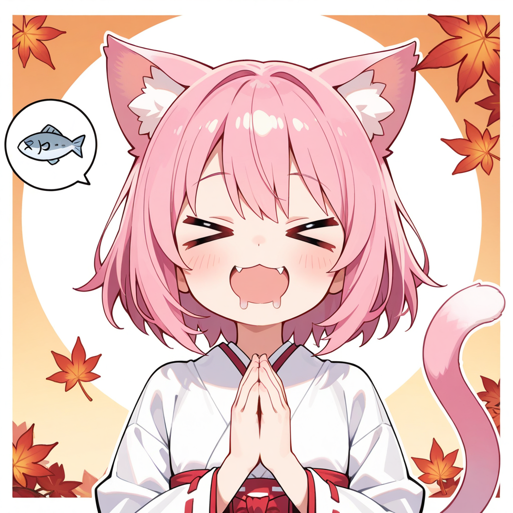 かみさみゃ！！どうかおさかにゃを食べさせてくださいみゃし！！