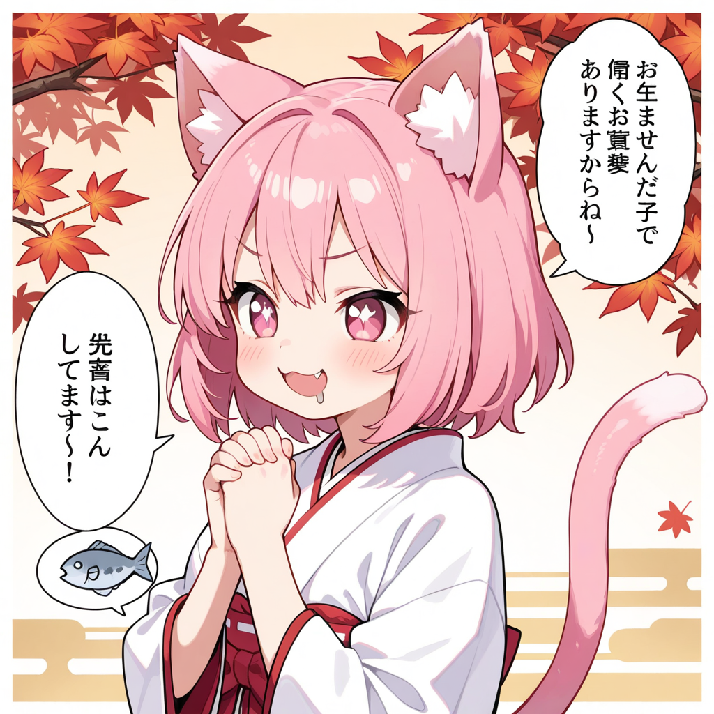 かみさみゃ！！どうかおさかにゃを食べさせてくださいみゃし！！