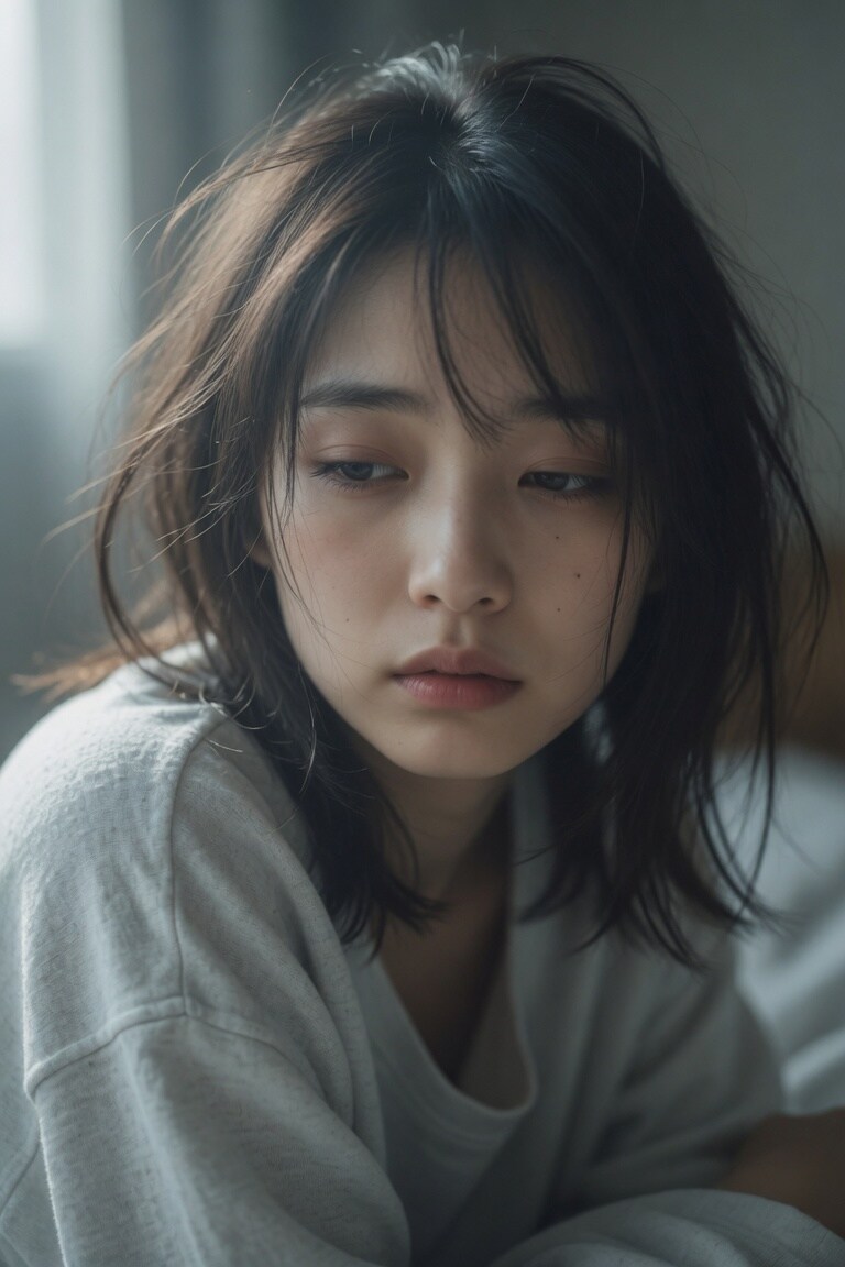 寝起きの子