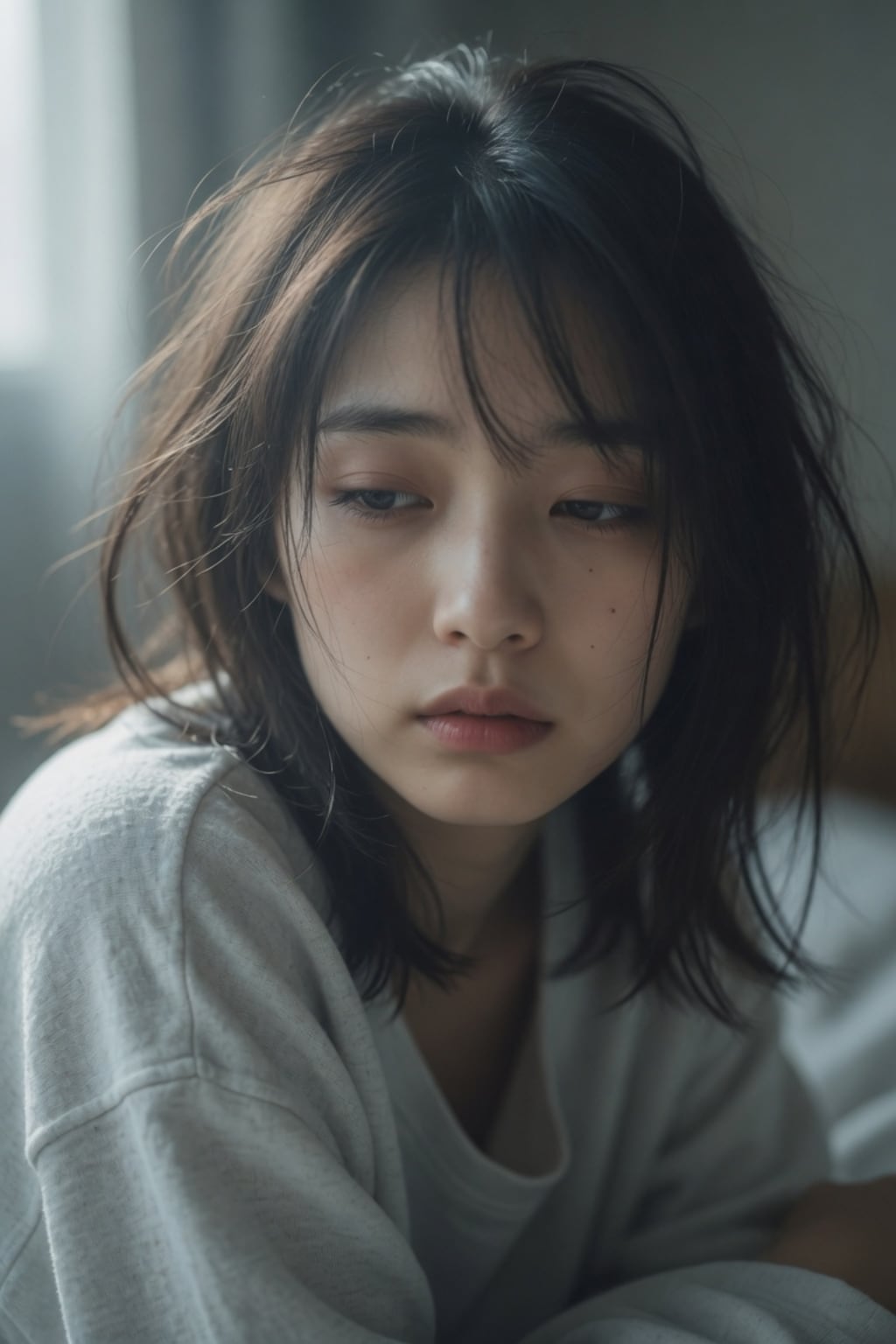 寝起きの子