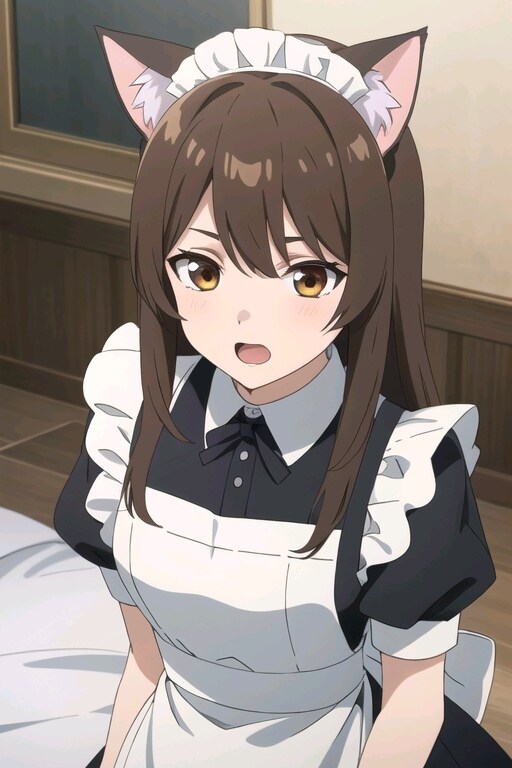 猫耳メイドを美しむ | の人気AIイラスト・グラビア