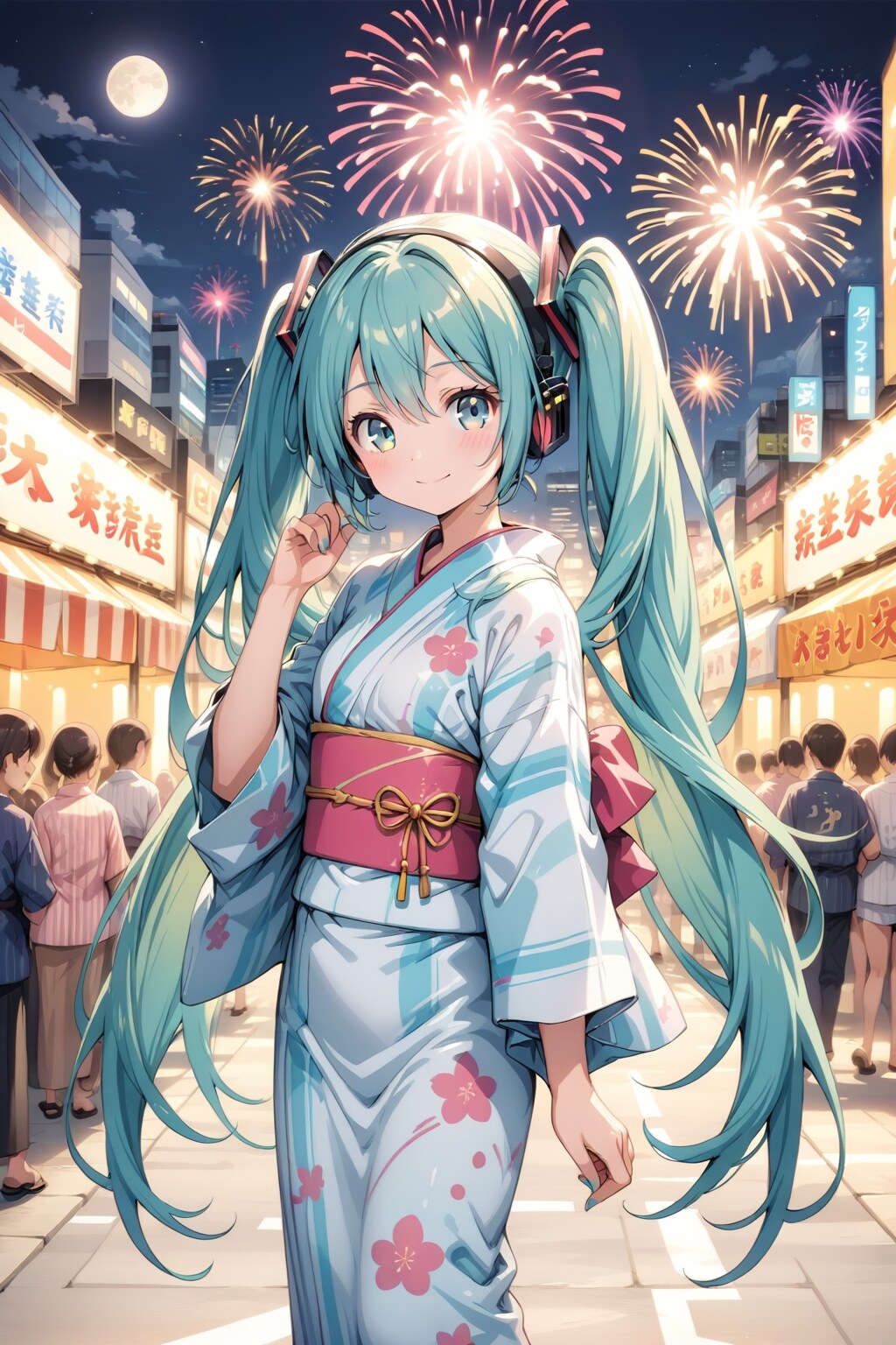 ミクの夏祭り | の人気AIイラスト・グラビア
