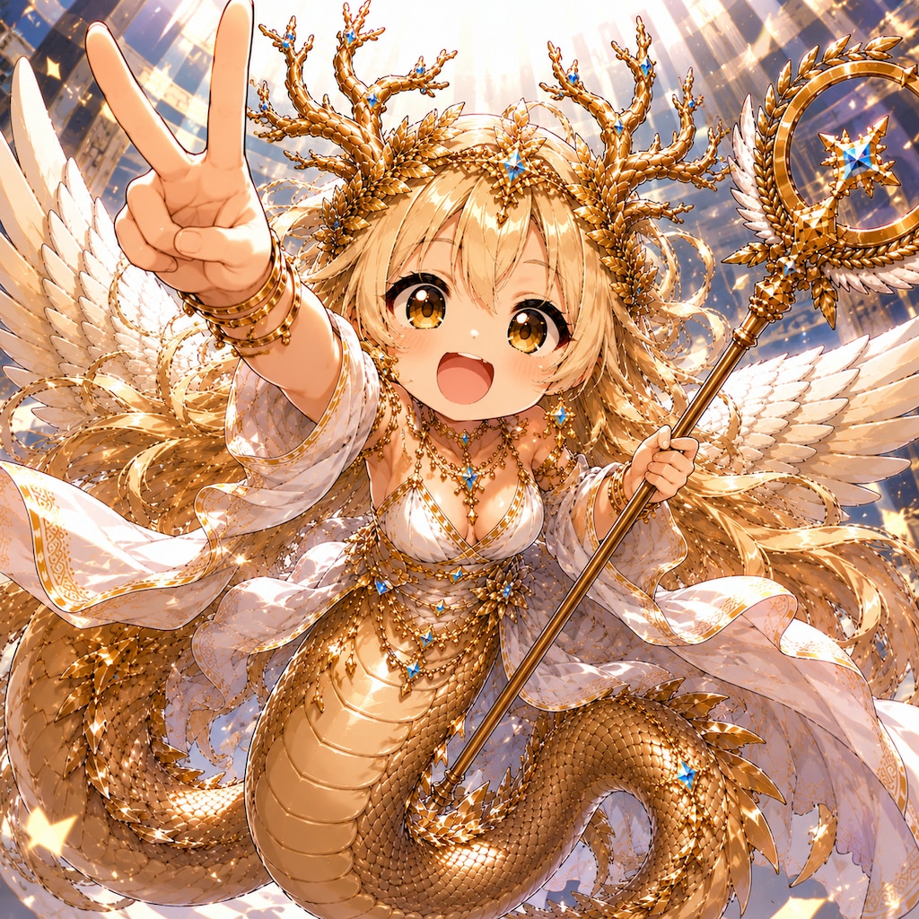 真説・金竜勝利の女神（2枚目スマホ壁紙対応）  大変縁起が良いとされておるそうじゃ…（談︰村の古老）