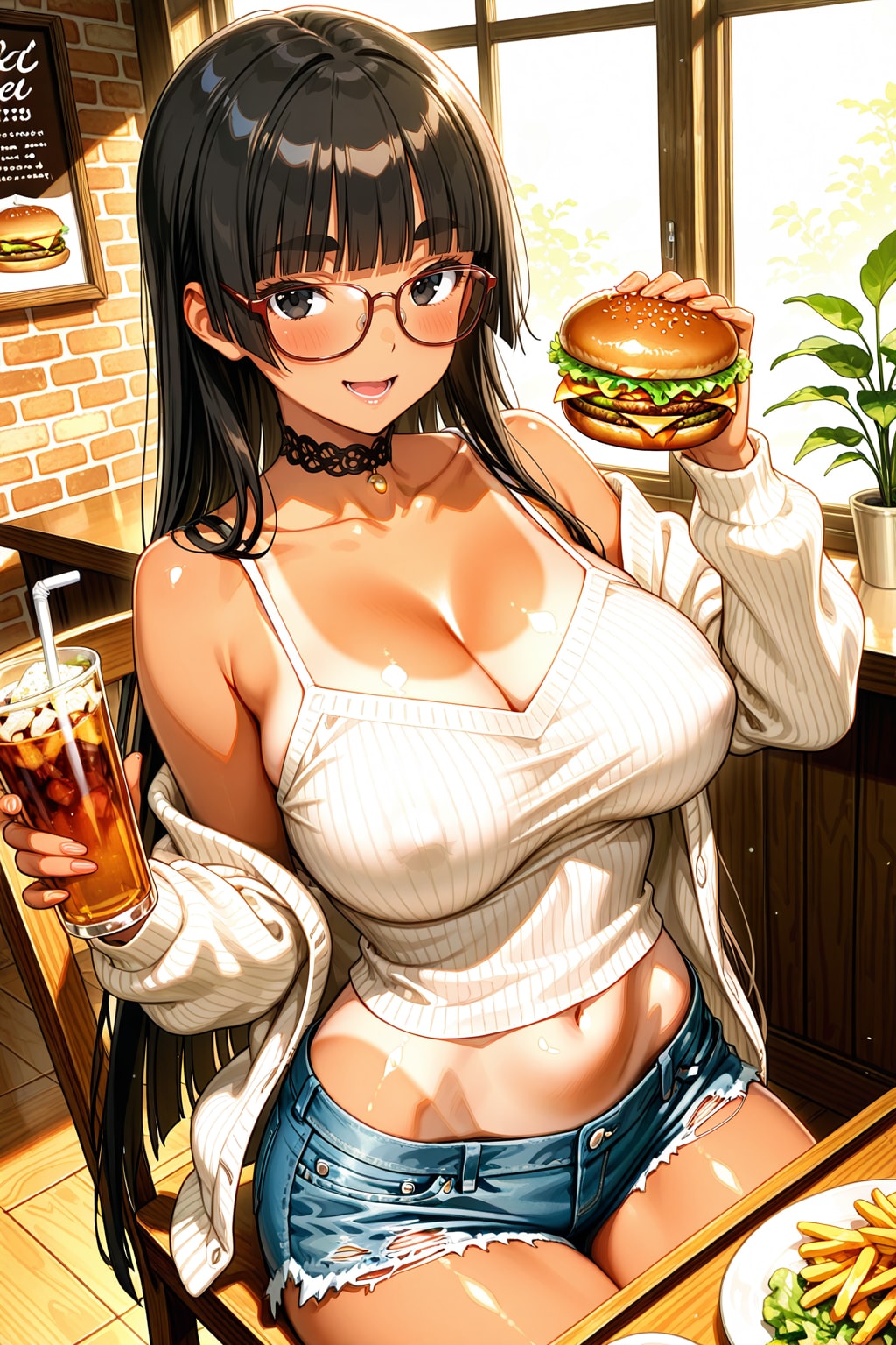 😎お昼はハンバーガー🍔
