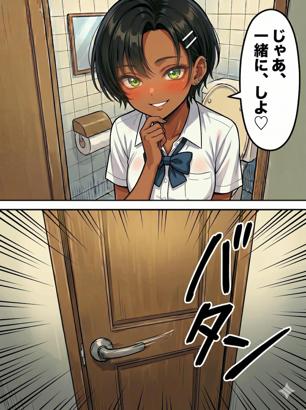 トイレでバッタリ♡