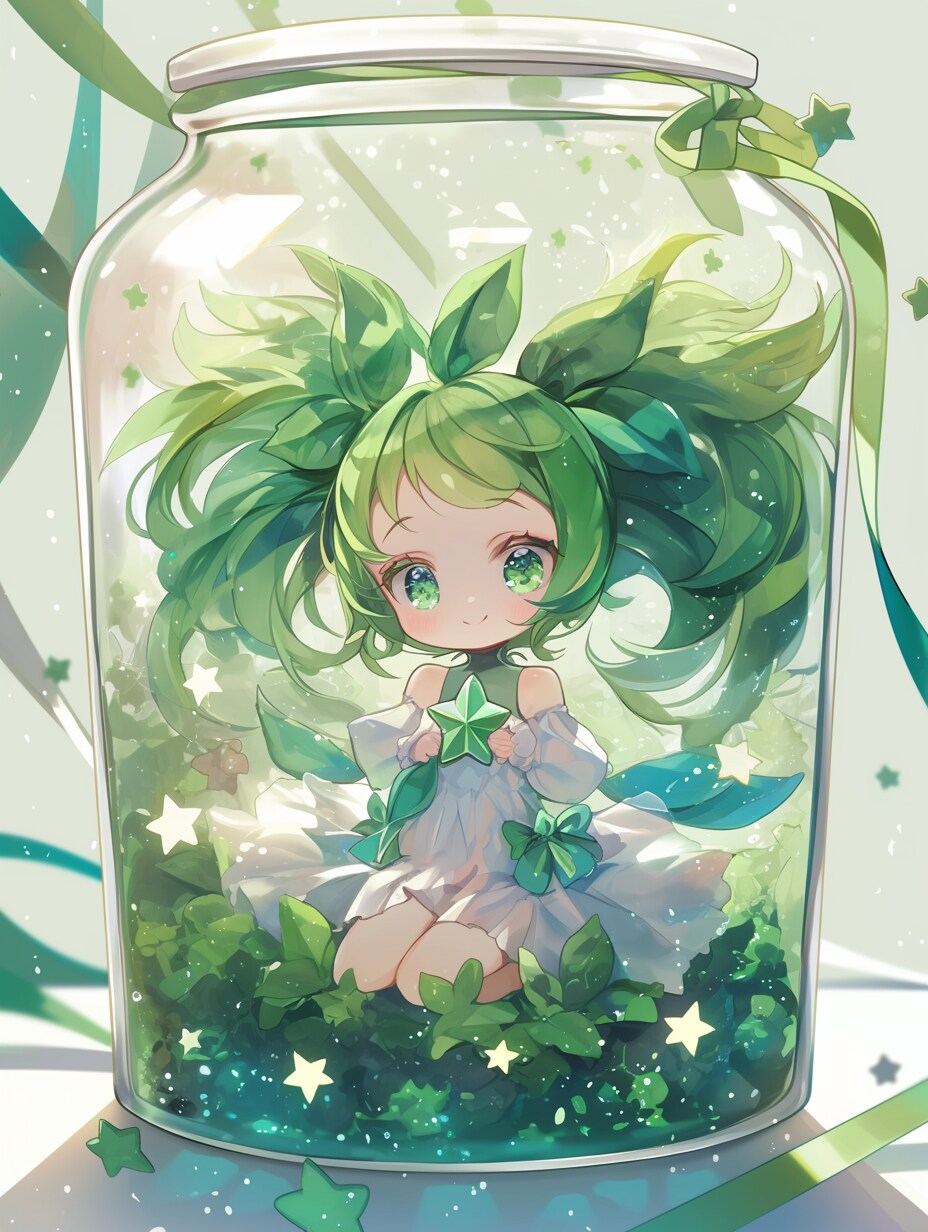 「瓶詰の少女」碧71 | の人気AIイラスト・グラビア