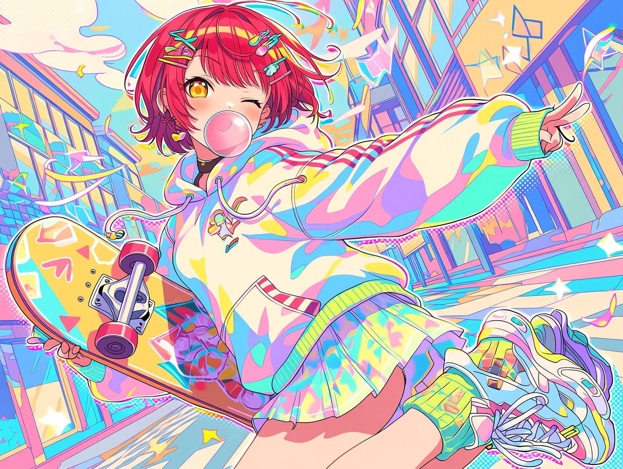 ストリート・ポップ・ガーリー（１）niji7 | の人気AIイラスト・グラビア