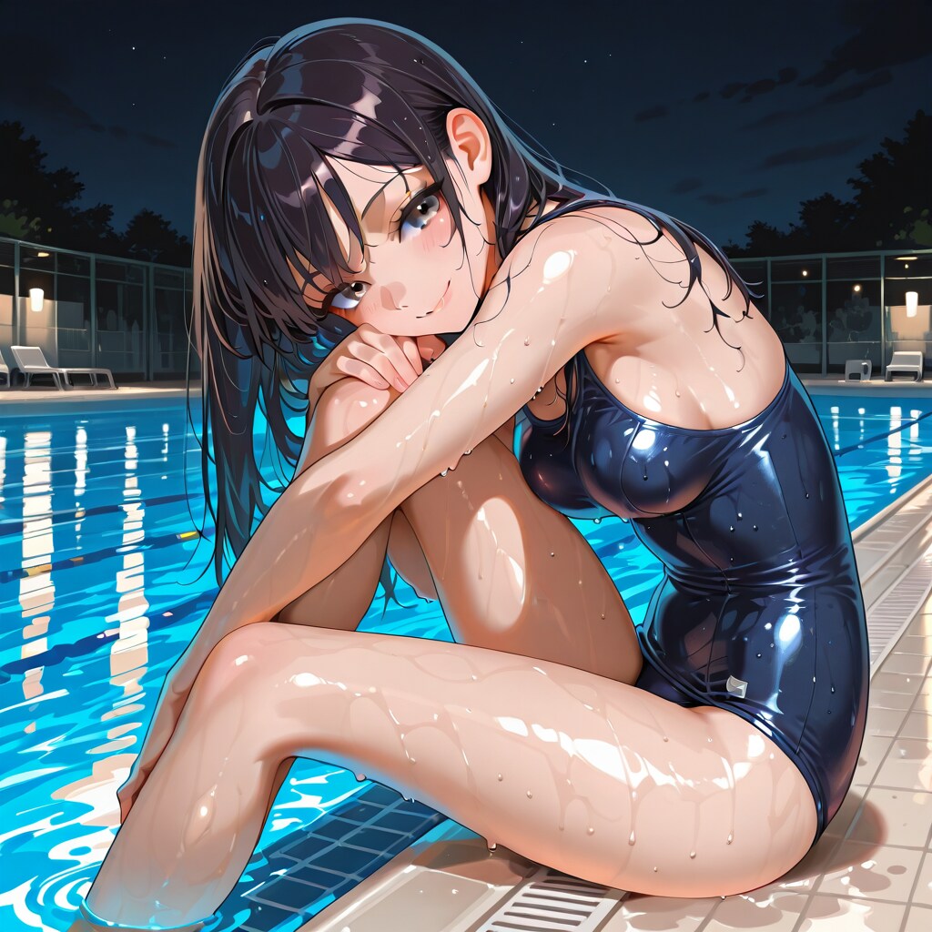 夜のプール