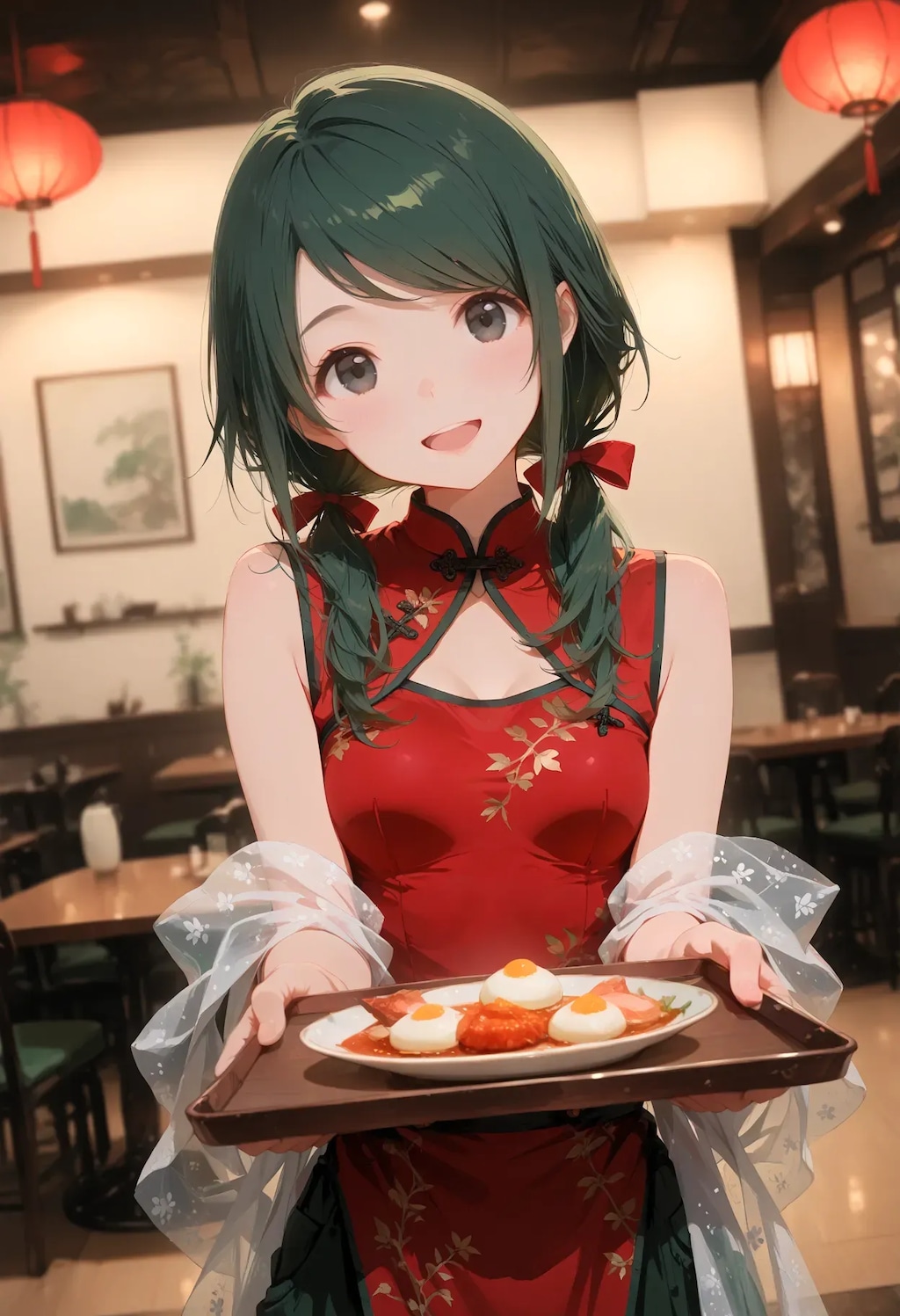 中華料理店の看板娘