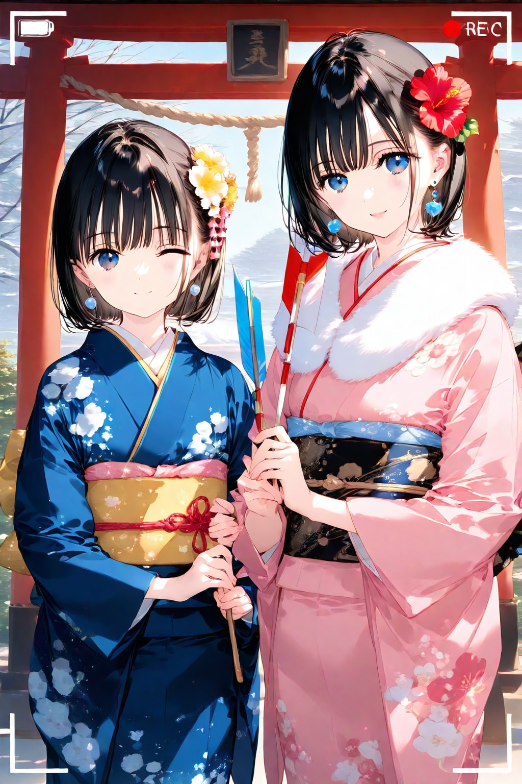 美希ちゃん美咲さん親子での初詣❤️ | の人気AIイラスト・グラビア