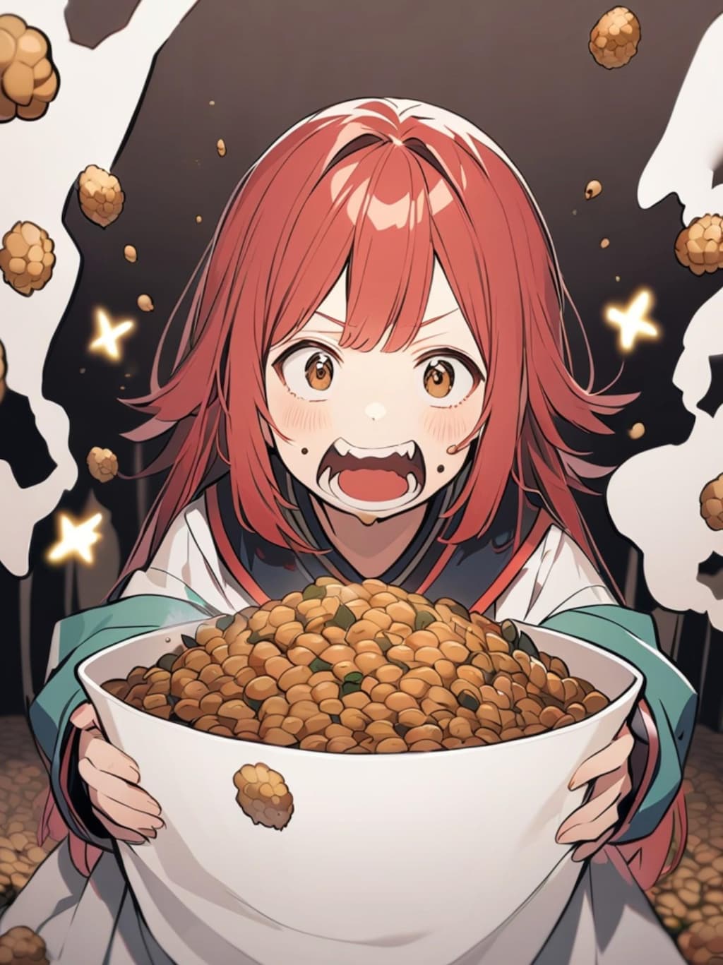 納豆好きの赤髪ちゃん