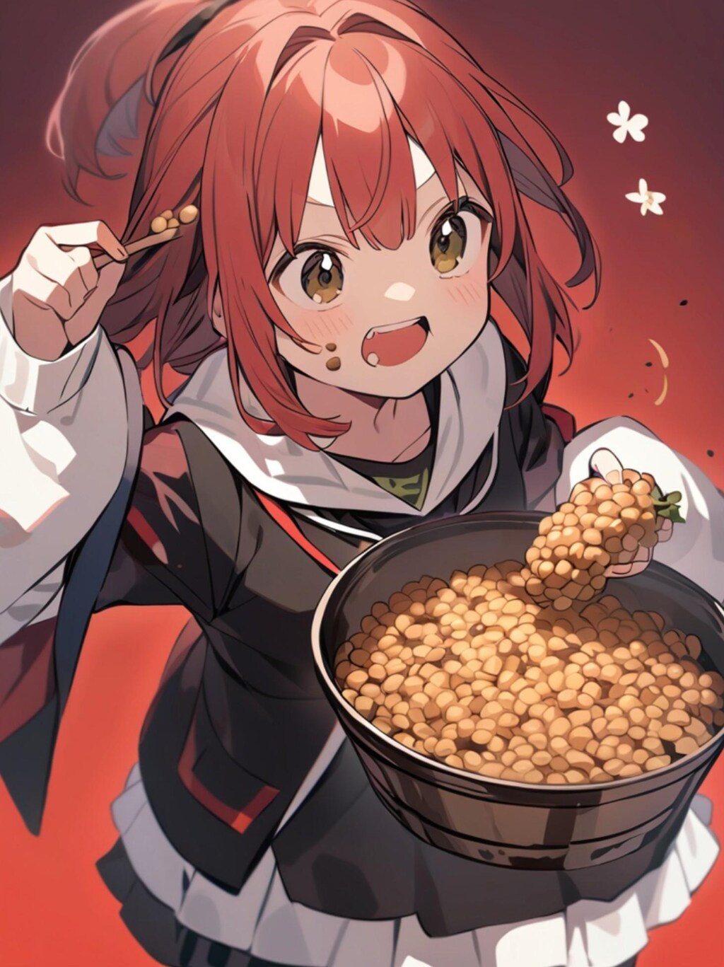 納豆好きの赤髪ちゃん