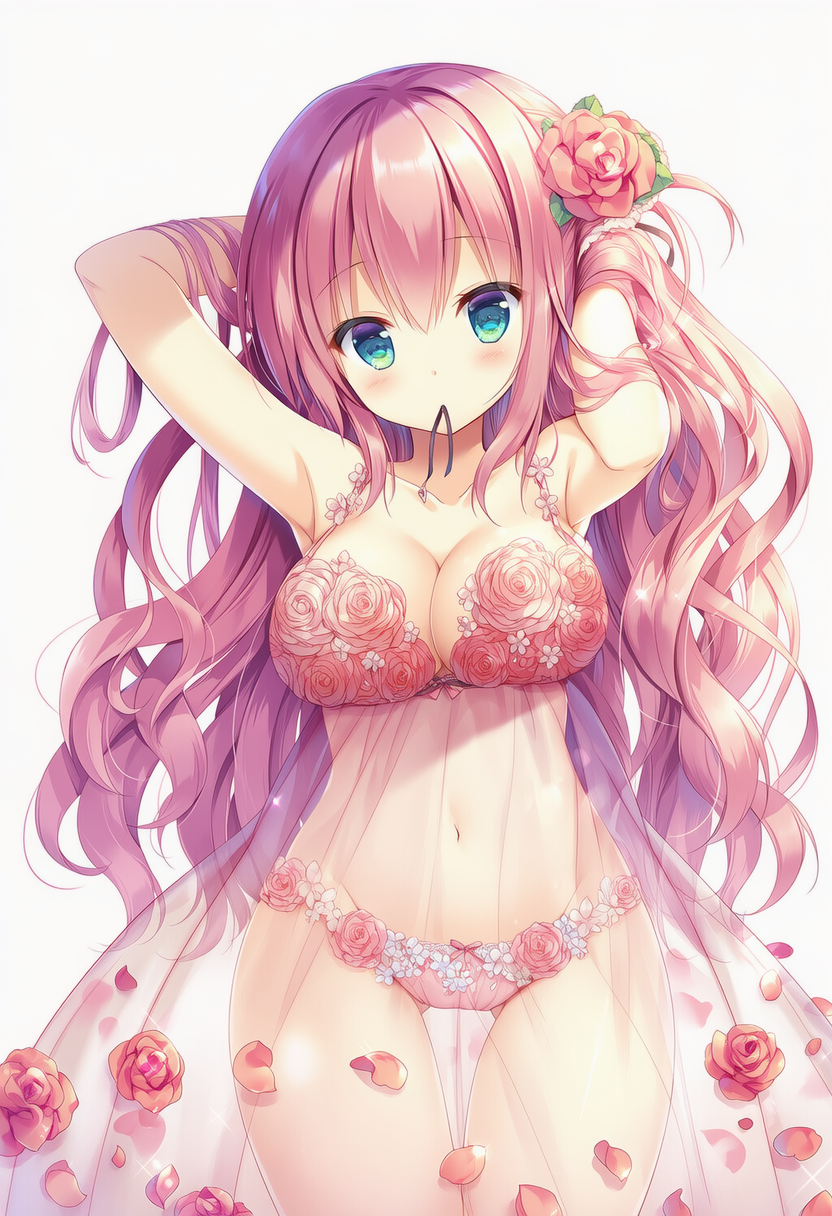 Rose petal see-through
