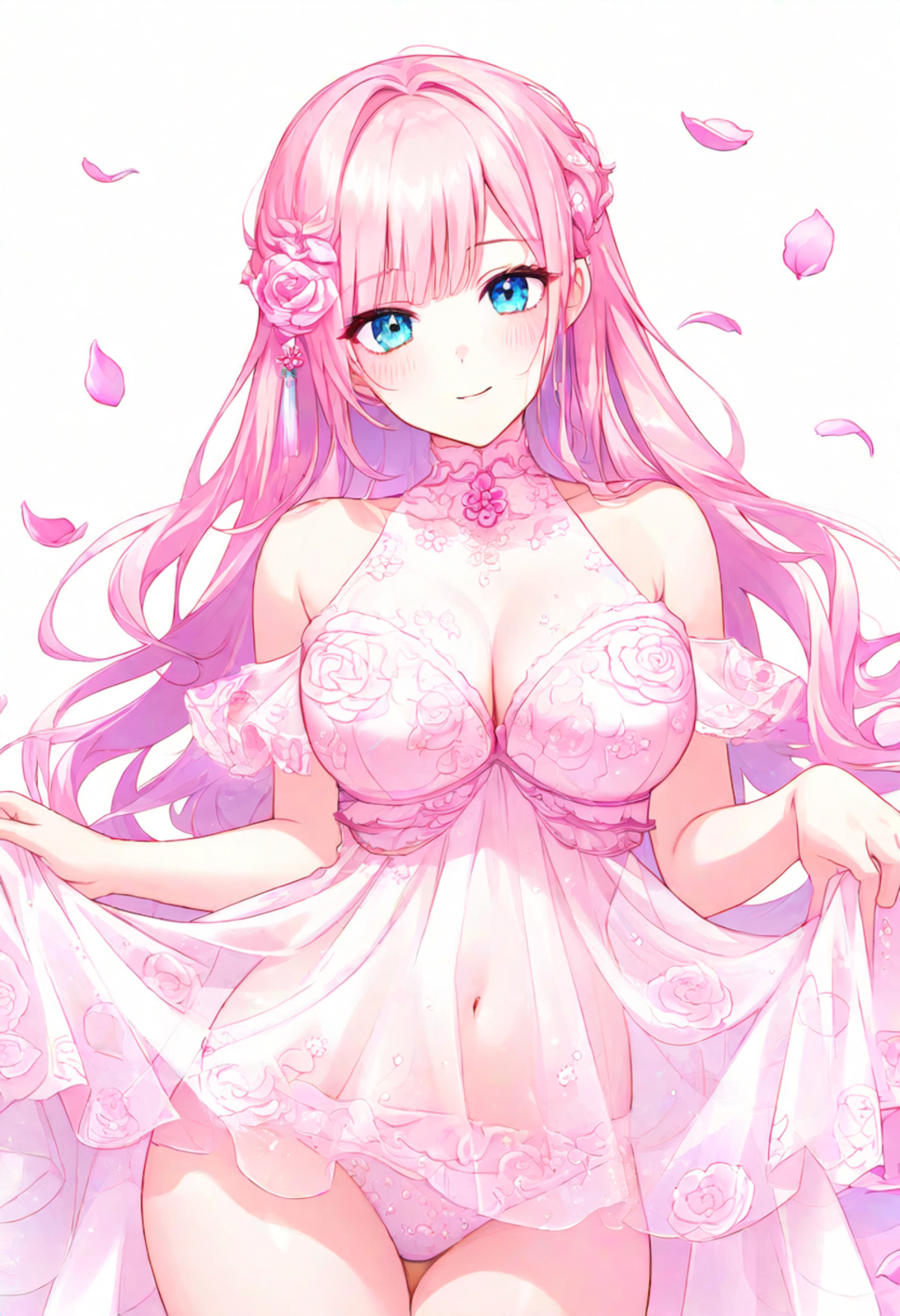 Rose petal see-through