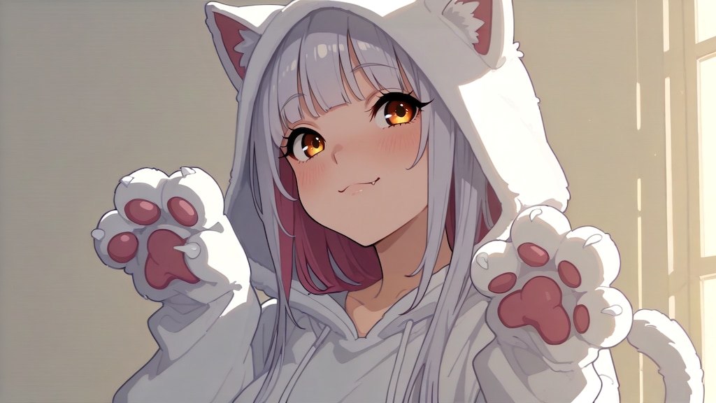 猫のコスプレにゃーっ