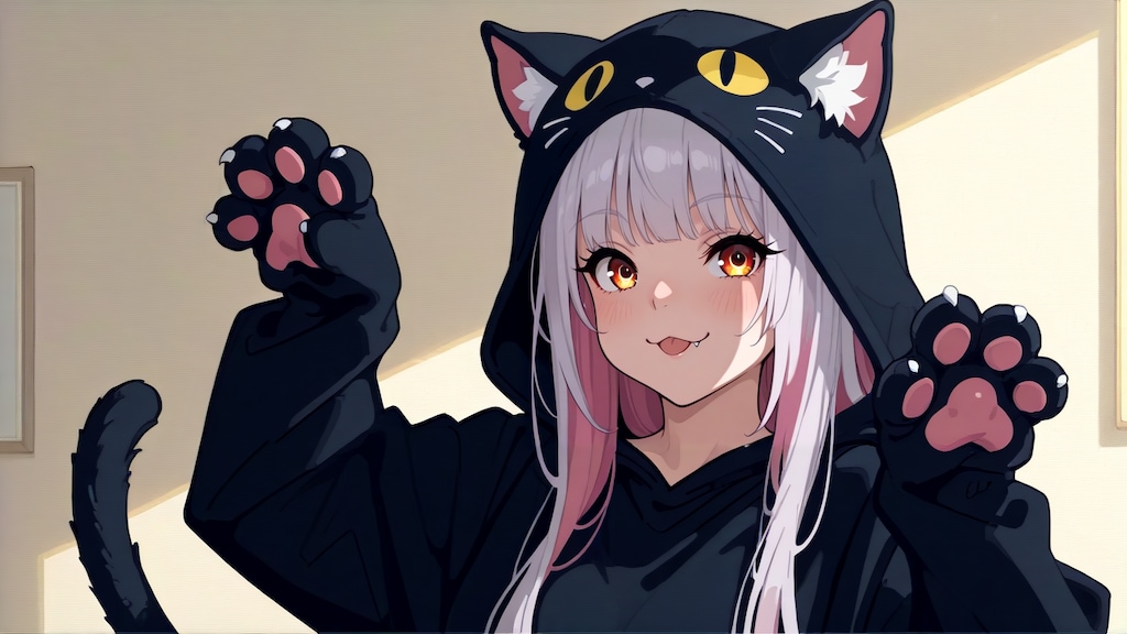 猫のコスプレにゃーっ