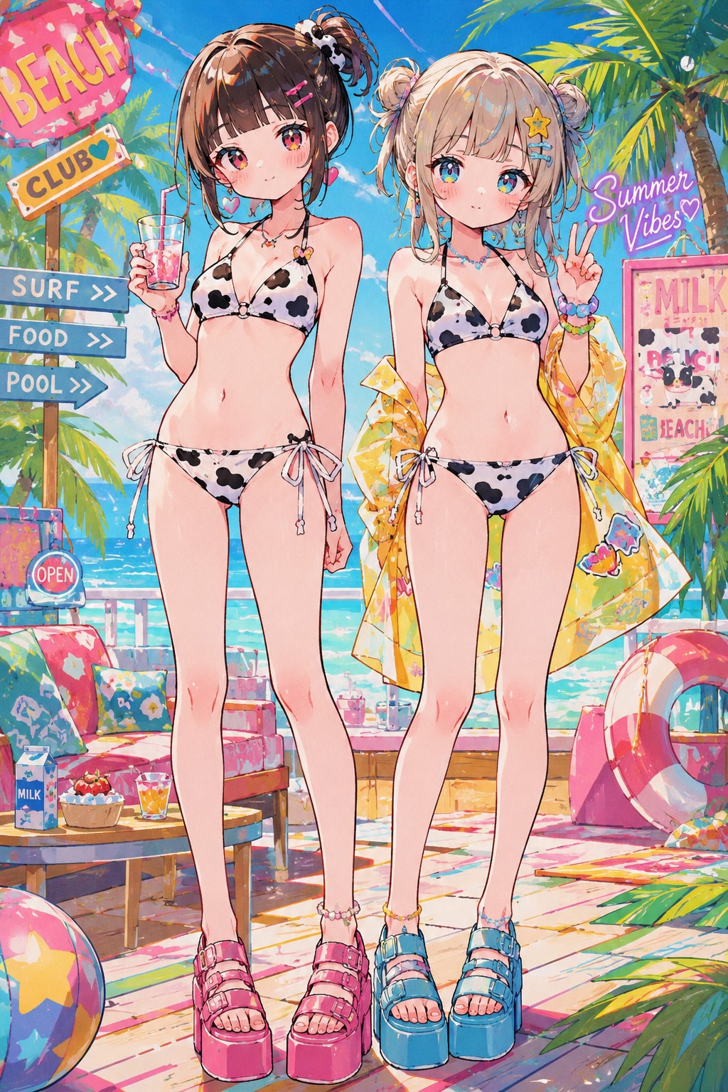 牛柄ビキニガール