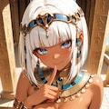 あら、今日は熱いわね… ふふっ。 この神殿の浴場に、私が特別に連れて行ってあげる。一緒に、ゆっくり… 体を洗い合わない？♡ 2枚目