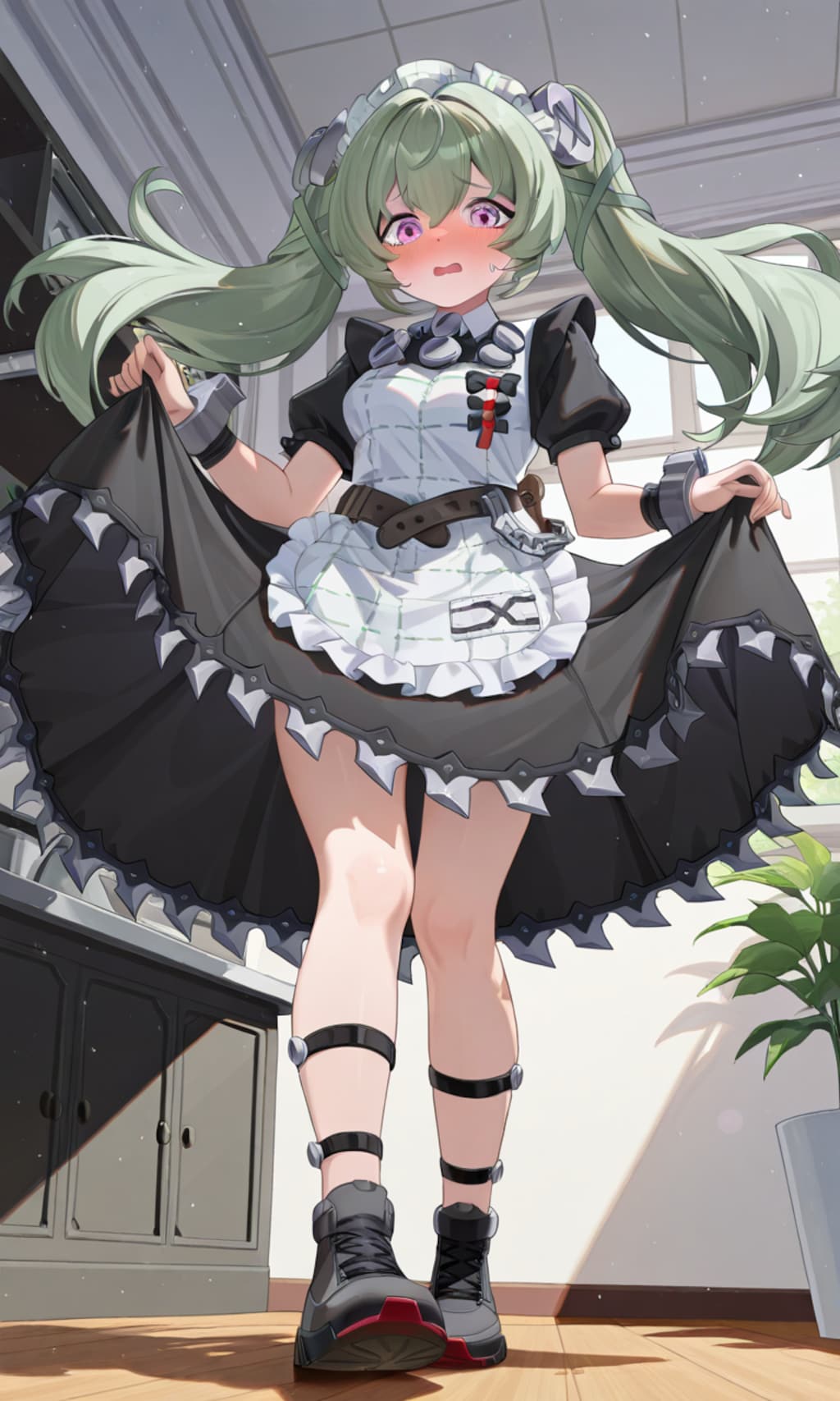 カリンちゃんスカートたくしあげて