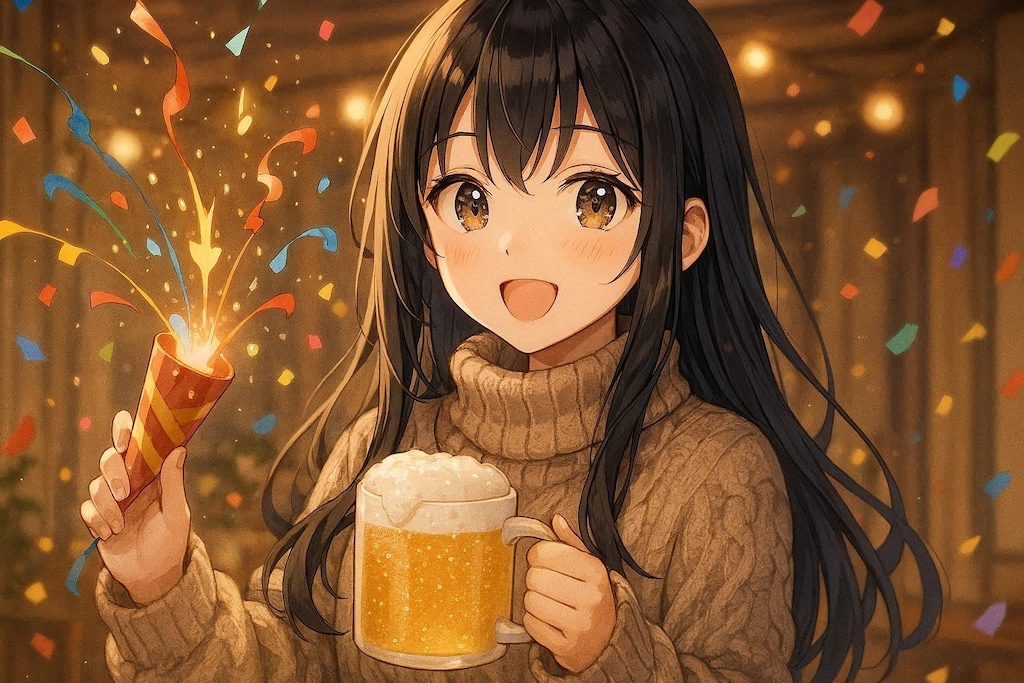 年末の乾杯はしゅわしゅわで