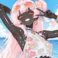 黒肌水着ガール 4枚目
