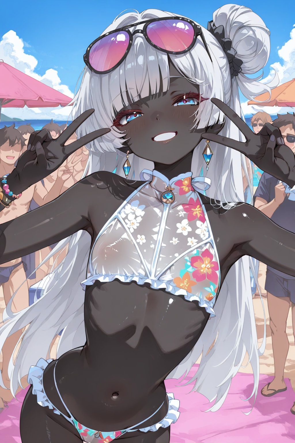 黒肌水着ガール