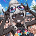 黒肌水着ガール 2枚目