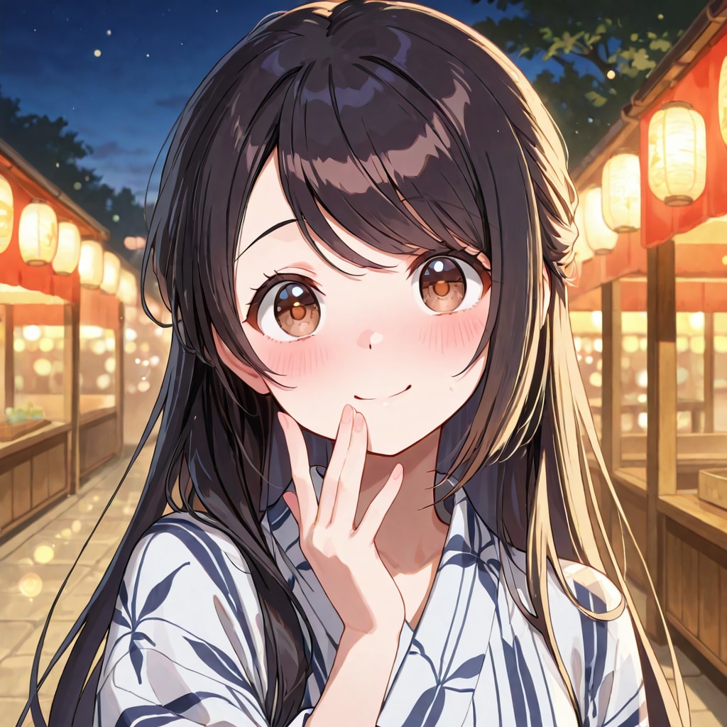 夏祭りでバッタリ