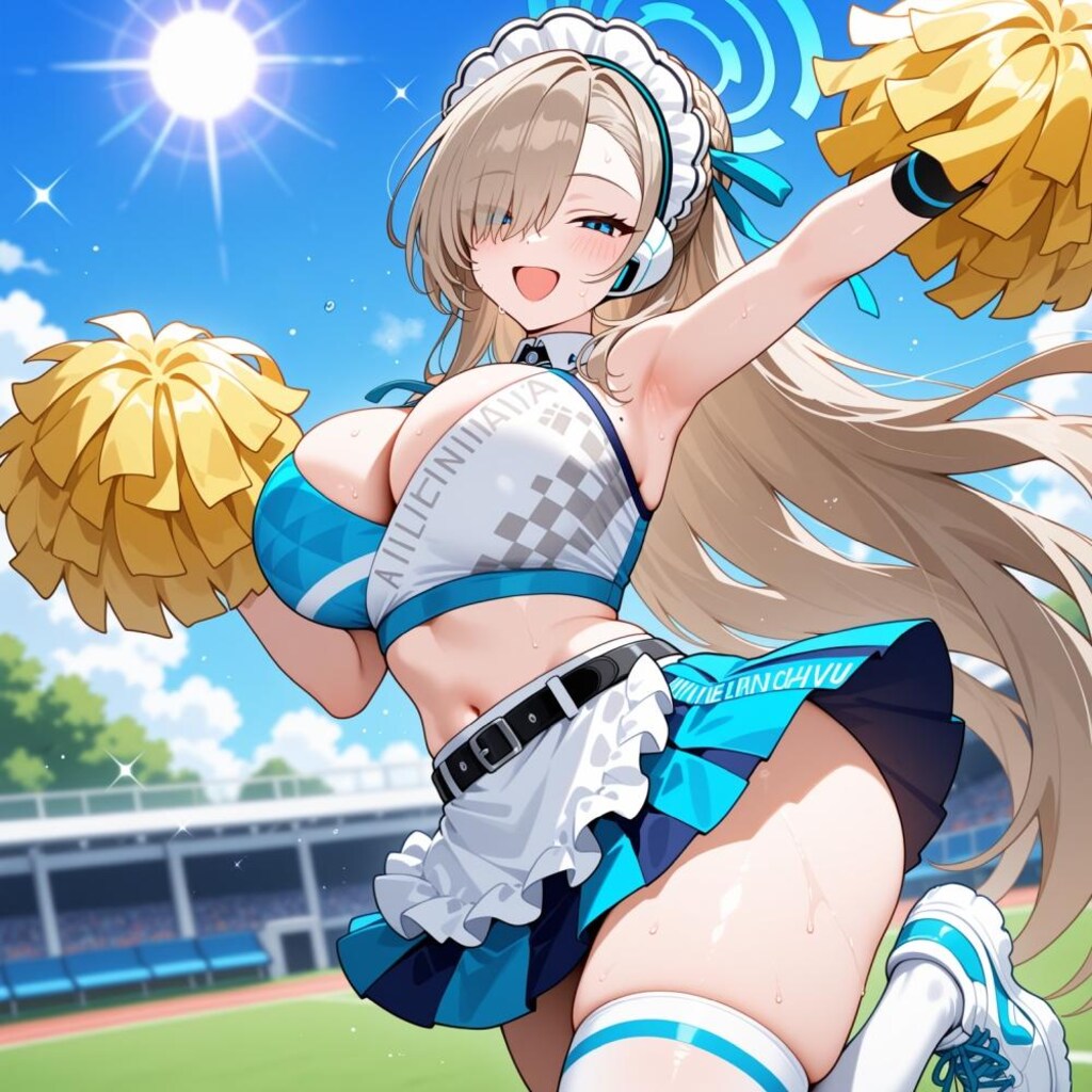 ノースリーブチアリーダーメイドコスプレ人妻達