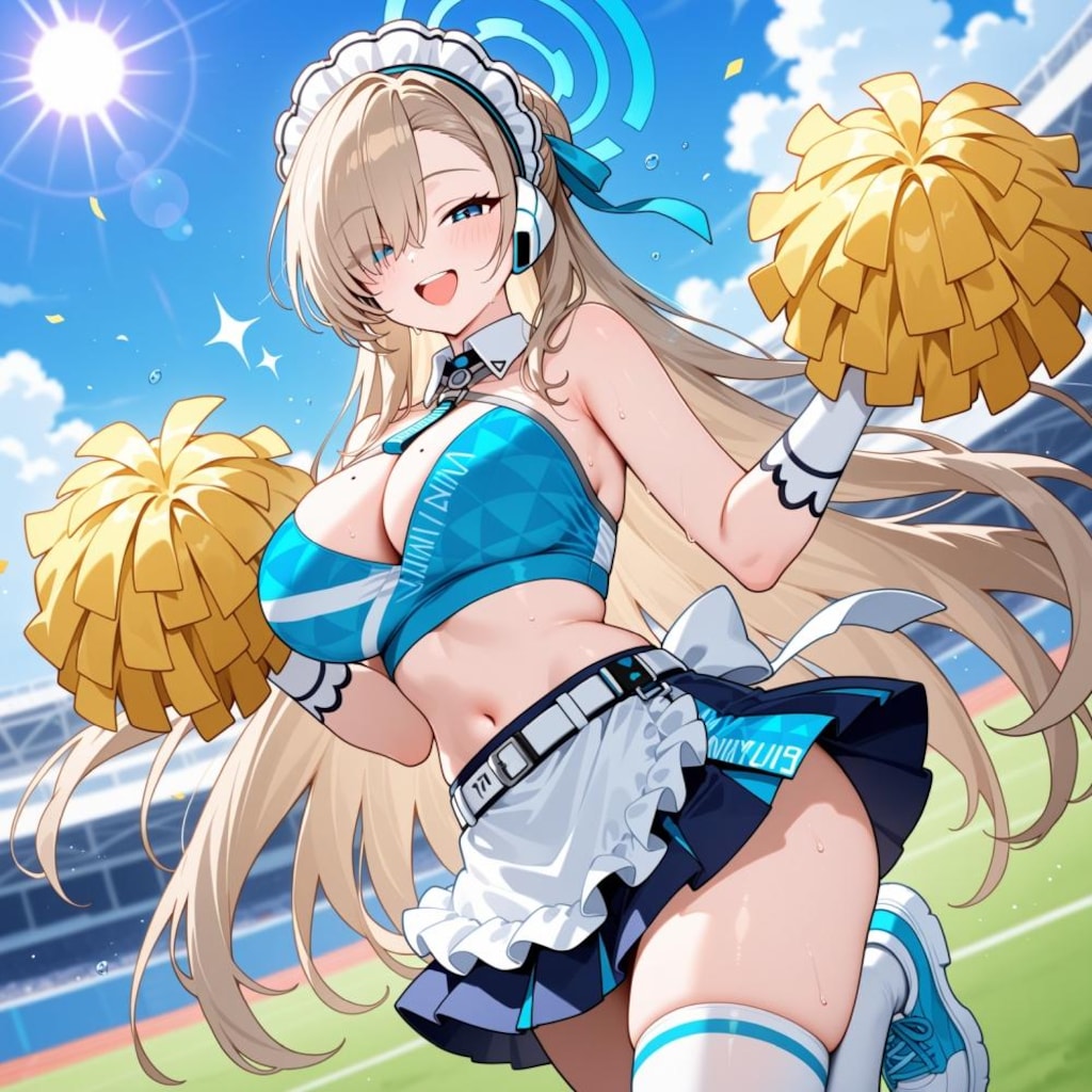 ノースリーブチアリーダーメイドコスプレ人妻達