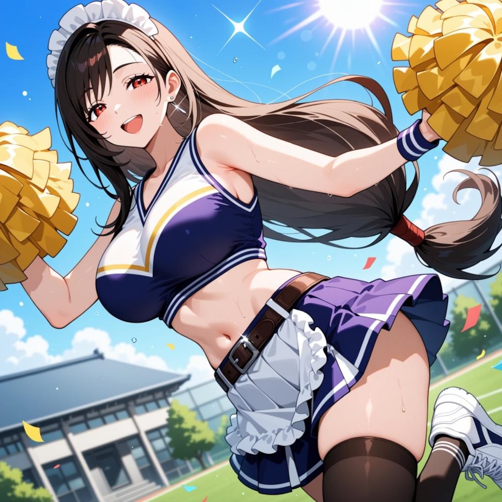 ノースリーブチアリーダーメイドコスプレ人妻達