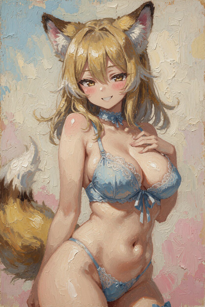 やったー！下着姿のけもが載せられるー！