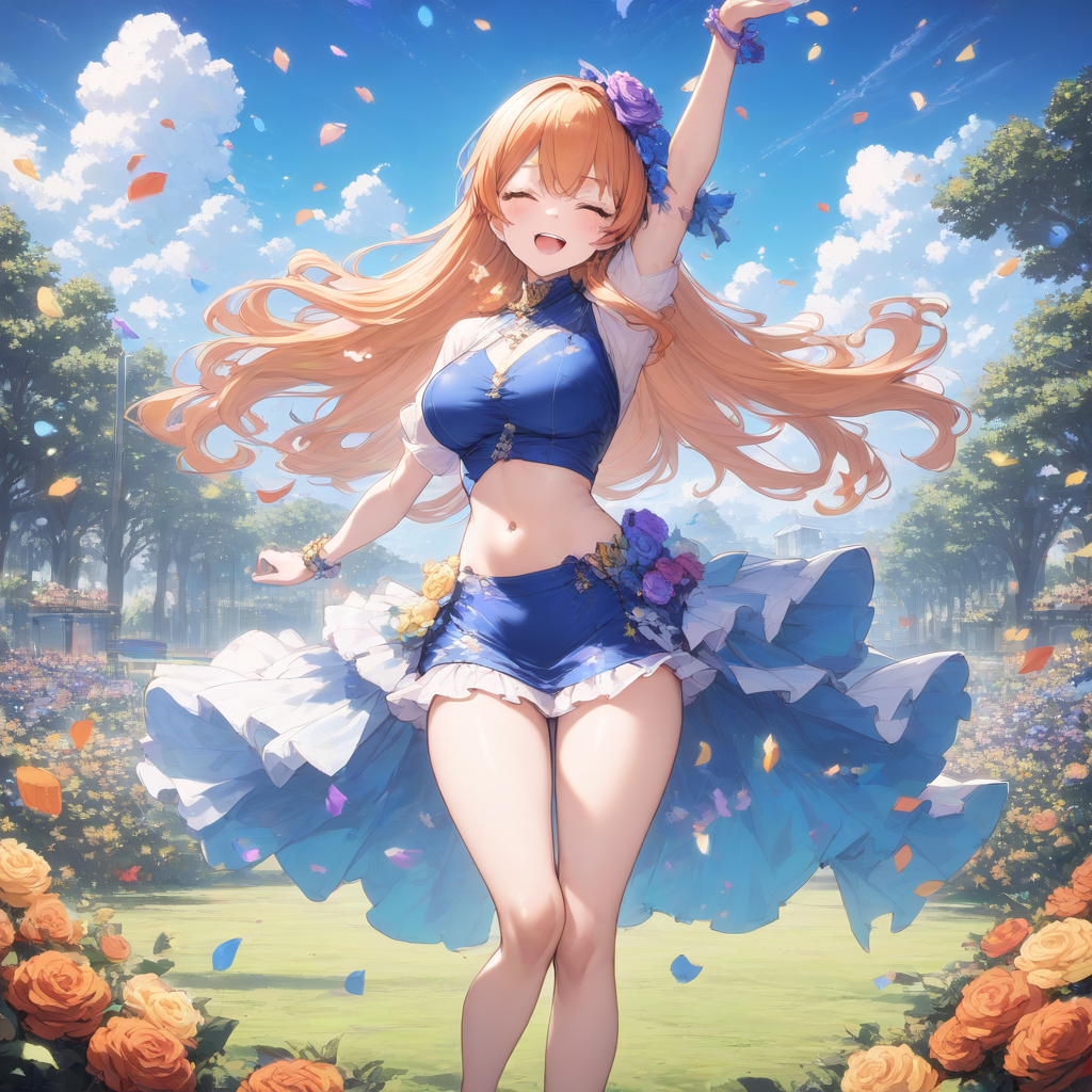 バラと女の子 | の人気AIイラスト・グラビア